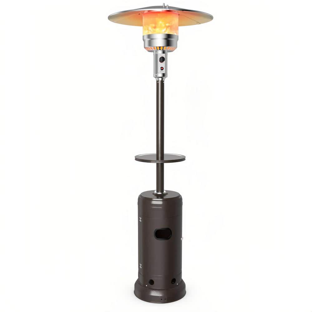 87 in. 48,000 BTU Standing Outdoor Propane Gas Heater with Wheels