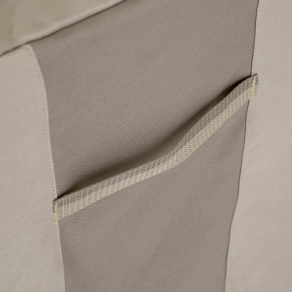 Beige Heavy-Duty Weather-Resistant Square Hot Tub Cover