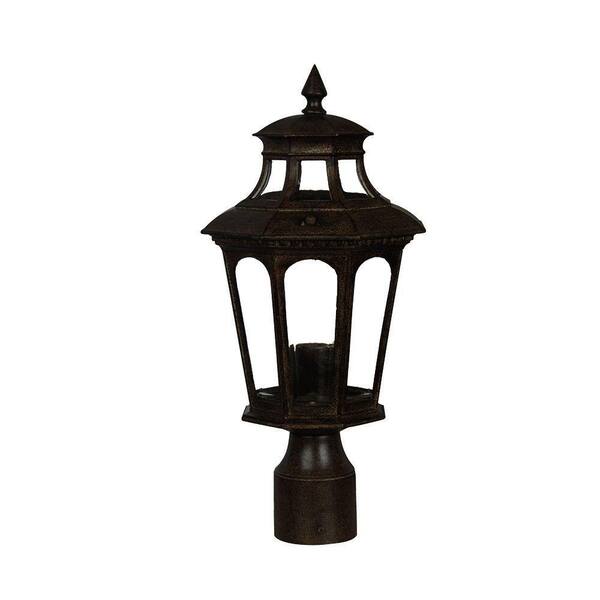 Acclaim Lighting Newcastle Collection 1-Light Coral Black Outdoor Post-Mount Light Fixture