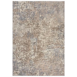 Venice Cream/Taupe 5 ft. 3 in. x 7 ft. 6 in. Abstract Area Rug
