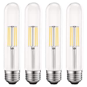 60-Watt Equivalent T9 Dimmable Edison Tube LED Light Bulbs 5-Watt UL Listed 4000K Cool White 550 Lumens E26 (4-Pack)