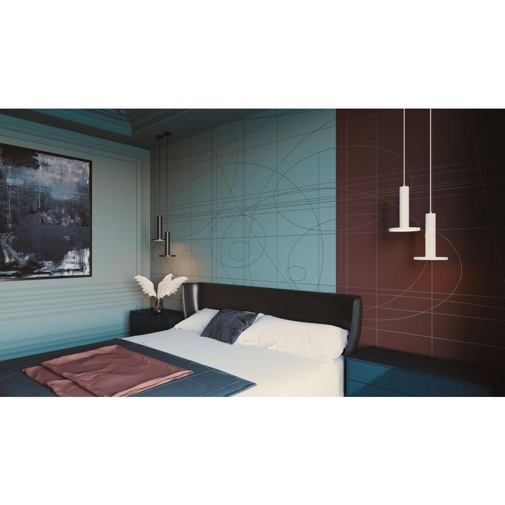 Luna 15-Watt 1-Light White Shaded Integrated LED Mini Pendant Light with Acrylic Shade price history on PriceWatchPro
