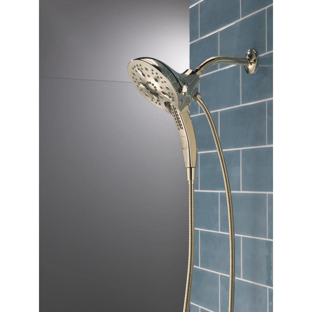 Lumicoat Polished Nickel Dual Shower Head with Handheld Spray