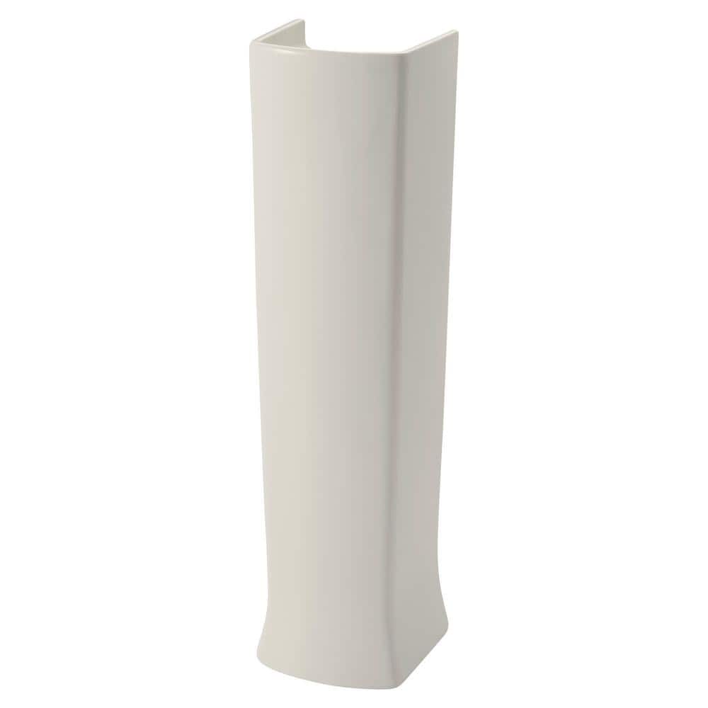 White Fireclay Rectangular Pedestal Sink Leg
