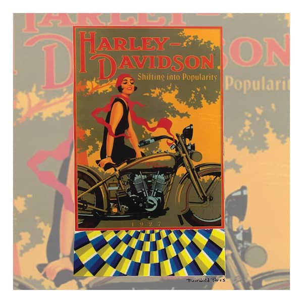 VENICE BEACH Collections Vintage Harley Davidson Starlet by Fairchild Paris 1-Piece Unframed Abstract Poster Art Print 30 in. x 30 in.