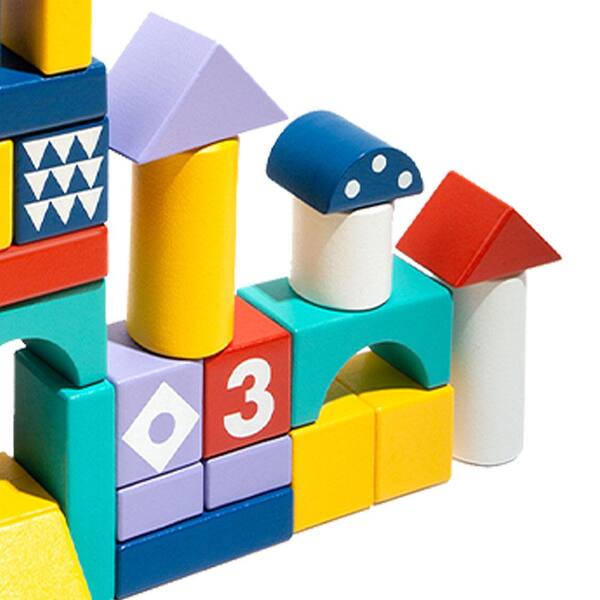 100 Pcs Plastic Square Stacking Blocks Game Kids Improving Imagination Toy 