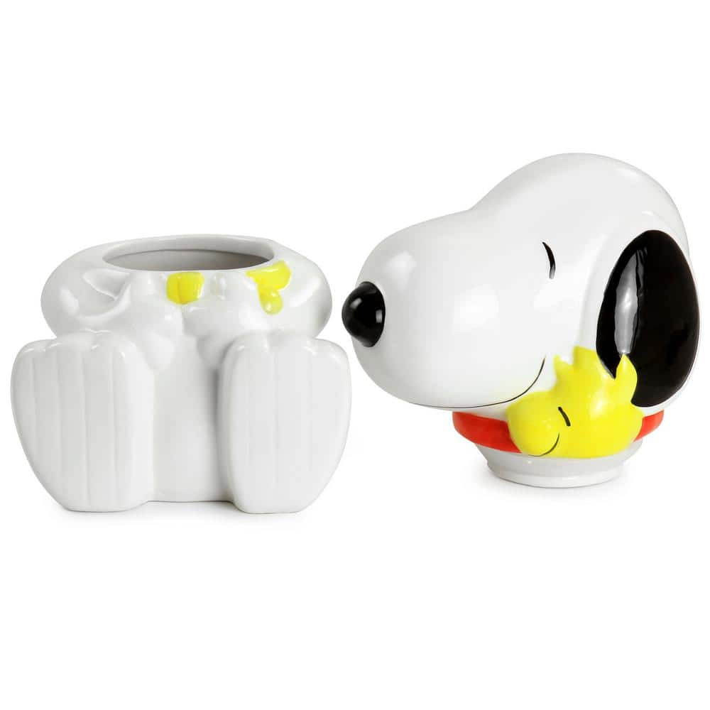 White Ceramic Snoopy and Woodstock Cookie Jar