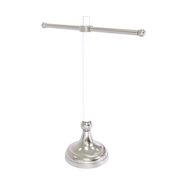 Allied Brass Satin Nickel Freestanding Towel Rack Allied Brass Satin Nickel Freestanding Towel Rack