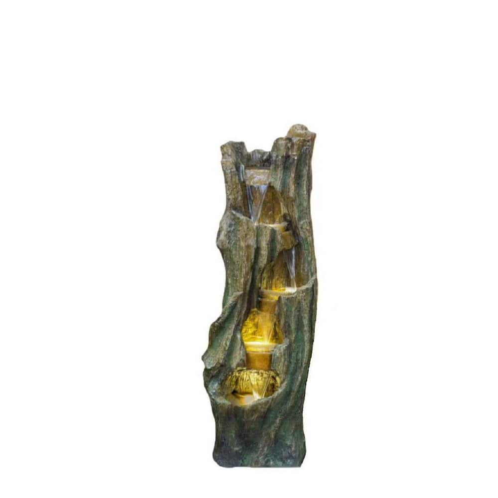 Waterfall Fountain for Outdoor Gardens and Patio Backyards Includes Energy-Efficient LED Lights price history on PriceWatchPro
