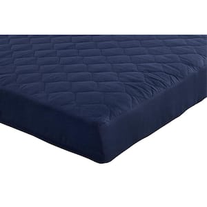 Dana 6 in. Plush Polyester Fill Tight Top Quilted Blue Twin Mattress