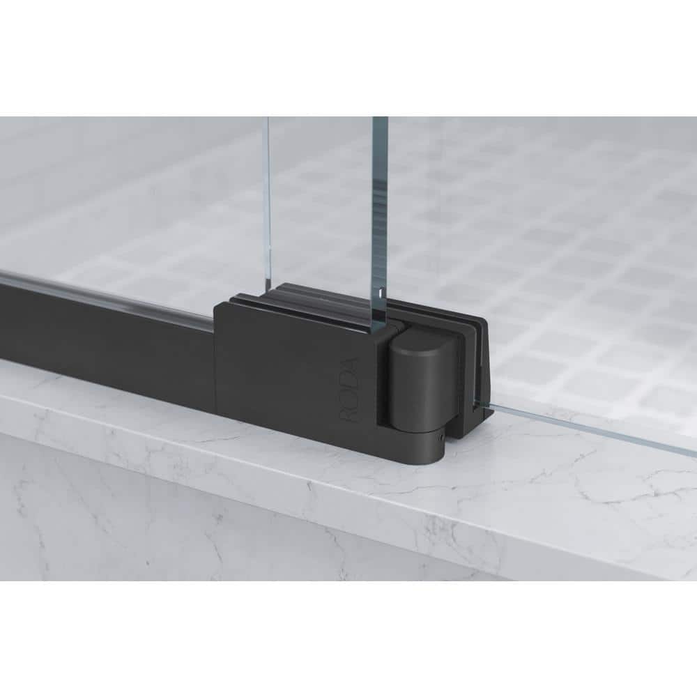 Cantour 54" Oil Rubbed Bronze Frameless Pivot Shower Door