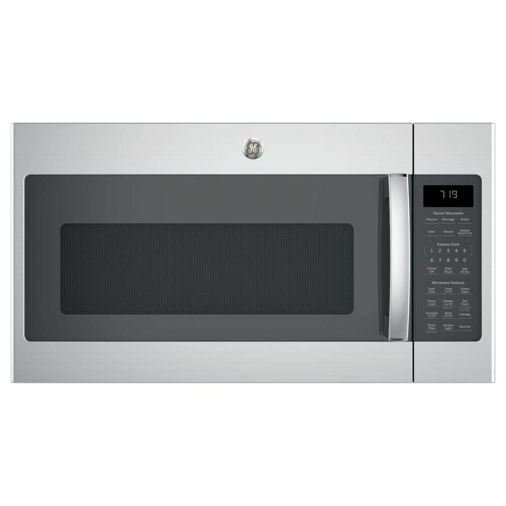 GE 29.9 in. 1.9 cu. ft. Over-the-Range Microwave in Stainless Steel with Sensor Cooking JVM7195SKSS - The Home Depot