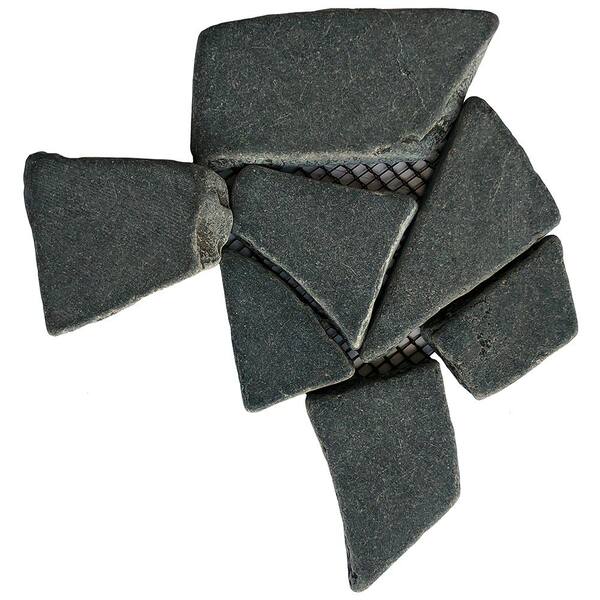 Solistone Indonesian Balinese Nights Honed Natural Stone Pebble Mosaic Tile - 3 in. x 4 in. Tile Sample