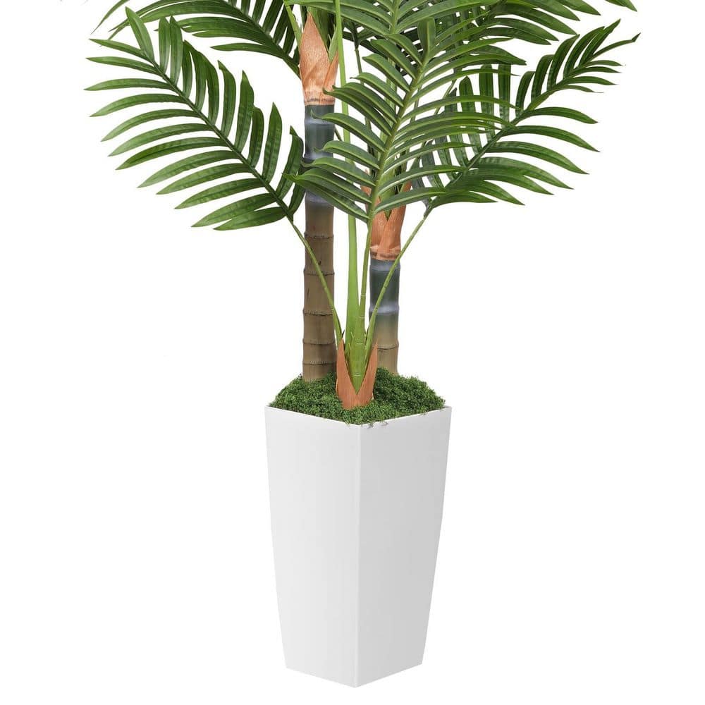 5 ft. Artificial Palm Tree, Plastic Round Indoor Faux Tropical Plant with Decorative Pot and Lifelike Leaves, 1-Pack price history on PriceWatchPro