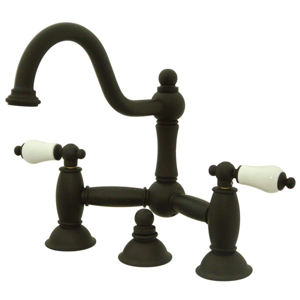 Restoration Bridge 8-in. Widespread 2-Handle Bathroom Faucet in Oil Rubbed Bronze price history on PriceWatchPro