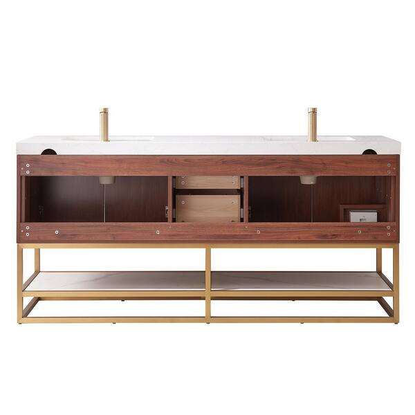 meron meron ROSWELL Mahon 72 in. W x 22 in. D x 33.9 in. H Double Sink