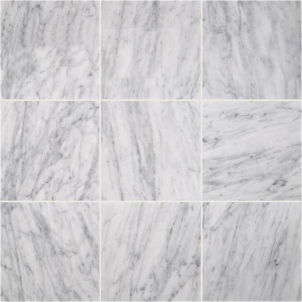 MSI Carrara White 18 in. x 18 in. Polished Marble Floor and Wall Tile (11.25 sq. ft./Case)