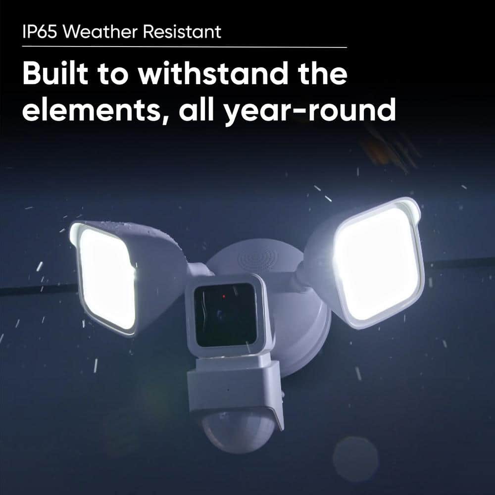 Wired Outdoor Wi-Fi Floodlight Home Security Camera