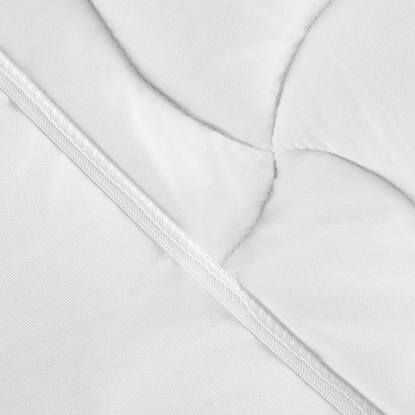 Grid Jacquard Quilted Down Alternative Mattress Topper White - Twin