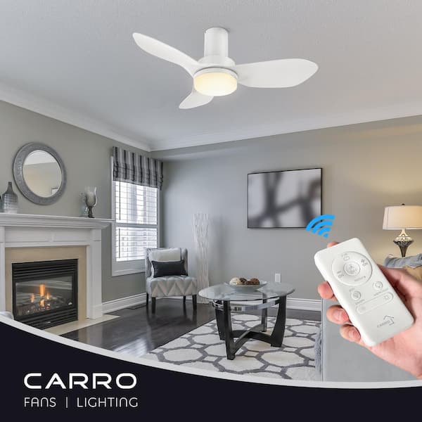 Nefyn II 36 in. Color Changing Integrated LED Indoor Matte White 10-Speed DC Ceiling Fan with Light Kit, Remote Control