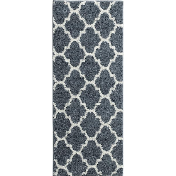 TrafficMaster Seyward Blue Shag 2 ft. x 5 ft. Runner Rug