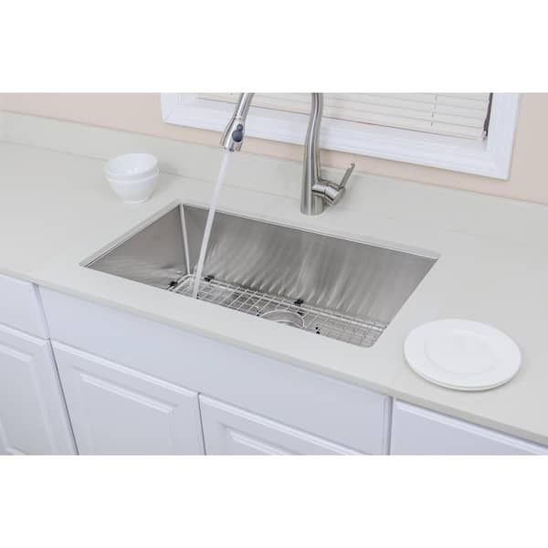 Wells Sinkware 3D Kitchen Prep Centers Undermount 32-in x 19-in Stainless Steel Single Bowl Kitchen Sink | 3D 3219-9-1