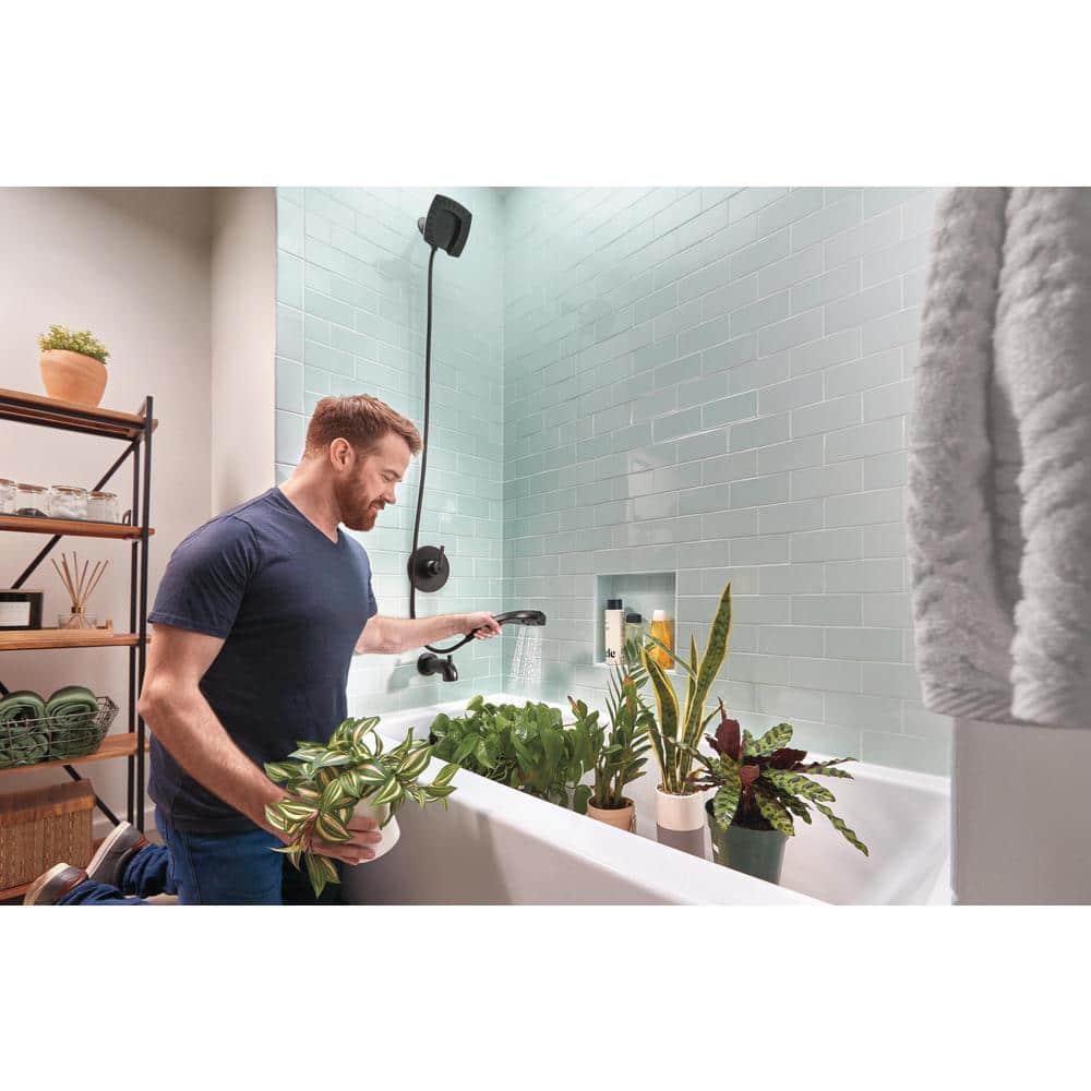Matte Black Stainless Steel Dual Handheld Wall Mount Shower