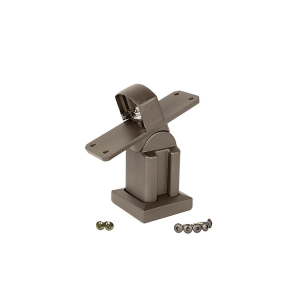 Unbranded C10 - C80 2 in. Stair Crossover Adapter for 090 in./.093 in. Post Bronze Fine Texture Aluminum Adapter Only No Post