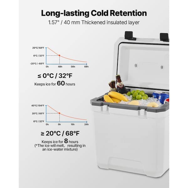 SKYSHALO Portable Cooler, 38 qt. Cooler with Ice Retention, Heavy