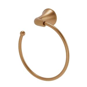 Elm Wall Mounted Towel Ring in Brushed Bronze
