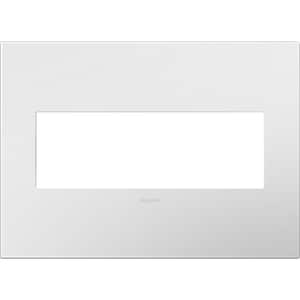 Adorne 3 Gang Decorator/Rocker Wall Plate with Microban, Gloss White (1-Pack)
