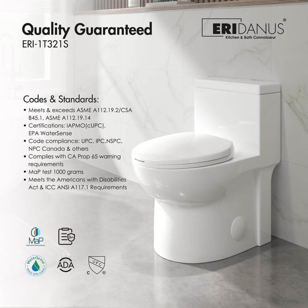 Denbigh Chair Height Elongated White Ceramic Toilet