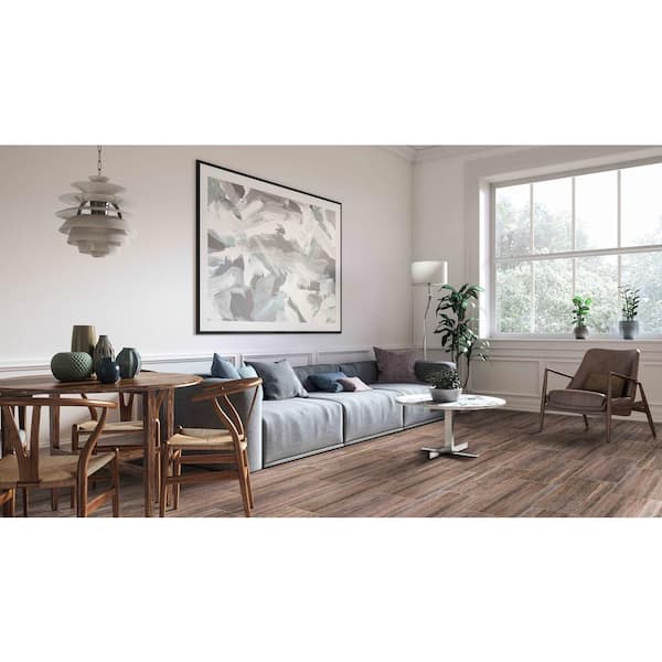 Veneto Noce 12 in. x 24 in. Matte Porcelain Stone Look Floor and Wall Tile (16 sq. ft./Case)