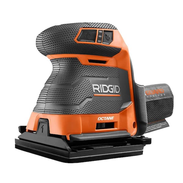 RIDGID 18V Brushless Cordless 18-Gauge 2-1/8 in. Brad Nailer with OCTANE Brushless 3-Speed 1/4 Sheet Sander (Tools Only)