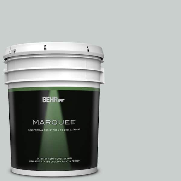 BEHR MARQUEE 5 gal. #720E-2 Light French Gray Semi-Gloss Enamel Exterior Paint & Primer