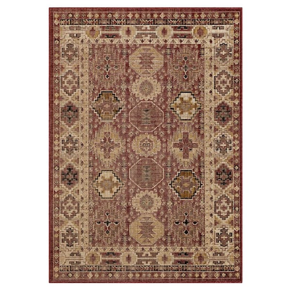 Home Decorators Collection Tristan Cabernet 10 ft. x 13 ft. Medallion Indoor Area Rug
