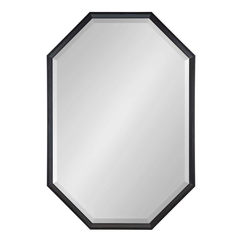 Kate and Laurel Medium Novelty Black Beveled Glass Contemporary