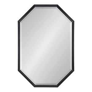Medium Novelty Black Beveled Glass Contemporary Mirror (25.5 in. H x 37.5 in. W)