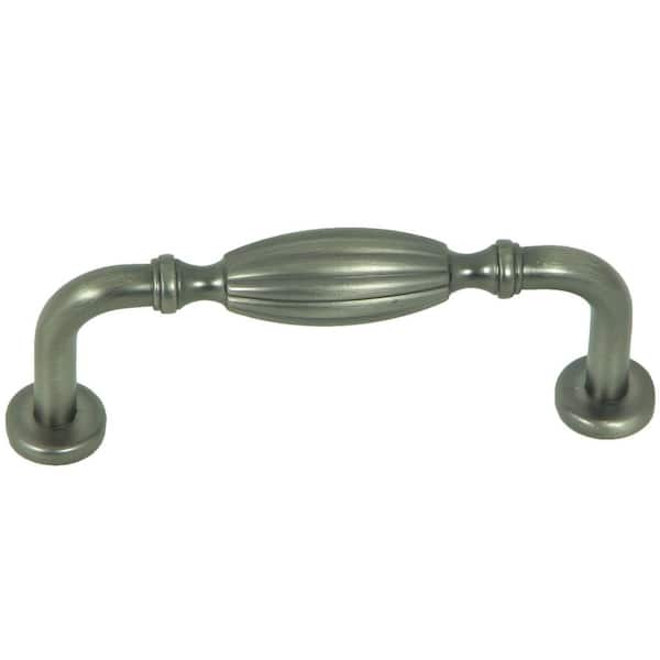 Stone Mill Hardware French Country 3 in. Center-to-Center Weathered Nickel Cabinet Pull (10-Pack)