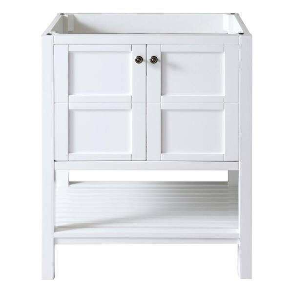 Virtu USA Winterfell 29 in. Vanity Cabinet Only in White-DISCONTINUED