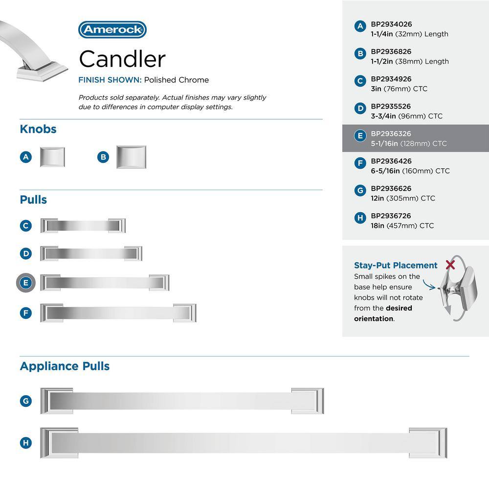 Polished Chrome 5-1/16 inch Cabinet Drawer Pull Handle