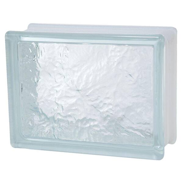 TAFCO WINDOWS 8 in. x 6 in. x 3-1/8 in. Ice Pattern Glass Block 8/CA