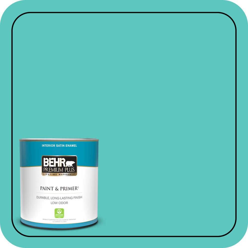 1 qt. #490B-4 Sea Life Satin Enamel Low Odor Interior Paint & Primer price history on PriceWatchPro
