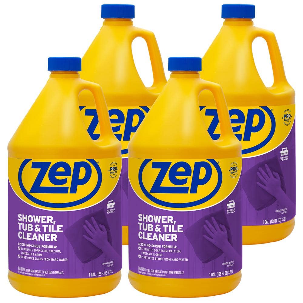 Zep Shower Tub and Tile Cleaner, Acidic Formula Better Than Bleach - 1  Gallon