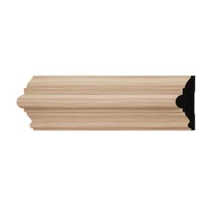 WM300 1.06 in. D x 3 in. W x 6 in. L Wood (Red Oak) Chair Rail Sample