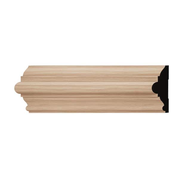Ekena Millwork WM300 1.06 in. D x 3 in. W x 6 in. L Wood (Red Oak) Chair Rail Sample