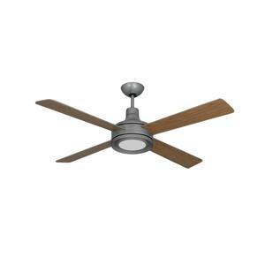 Quantum II 52 in. Brushed Nickel BN-1 Ceiling Fan and LED Light with Remote Control