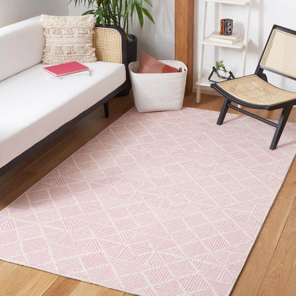 Abstract Blue 8 ft. x 10 ft. Geometric Area Rug - thumbnail 2