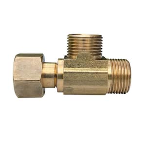 Easy Connect 3/8 in. Female Compression Swivel x 3/8 in. Male Compression x 3/8 in. Male Compression Brass Tee Fitting