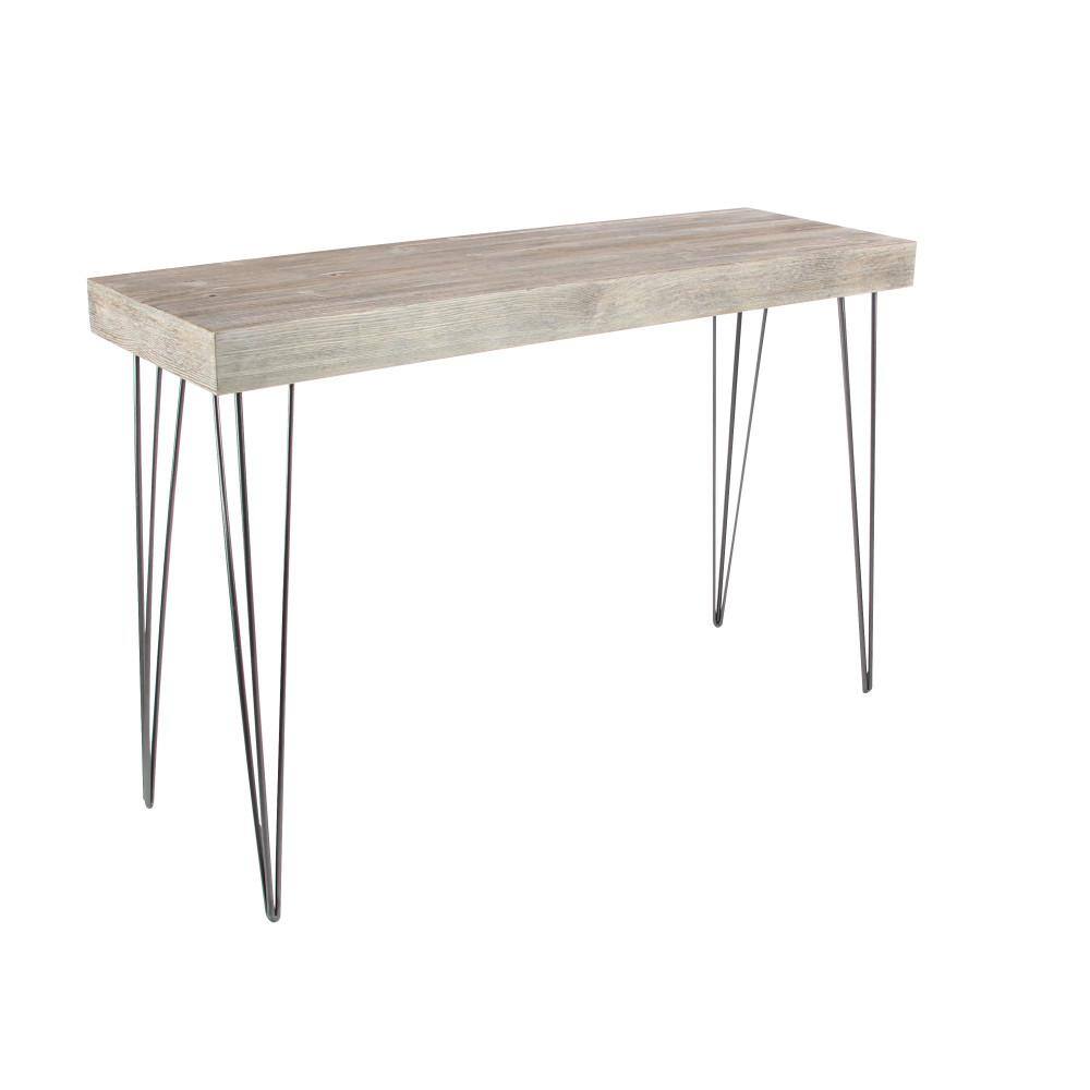 Modern Wood and Metal Console Table with Storage, 47'' Brown